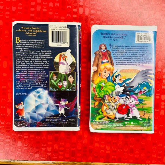 The Rescuers/The Rescuers Down Under Vintage VHS Tape - Picture 5 of 5